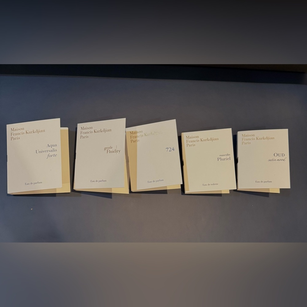 5 travel size Maison Francis Kurkdjian